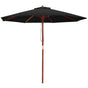 Instahut 2.7m Outdoor Umbrella Pole Umbrellas Beach Garden Sun Stand Patio Black UMB-POLE-27-R-BK