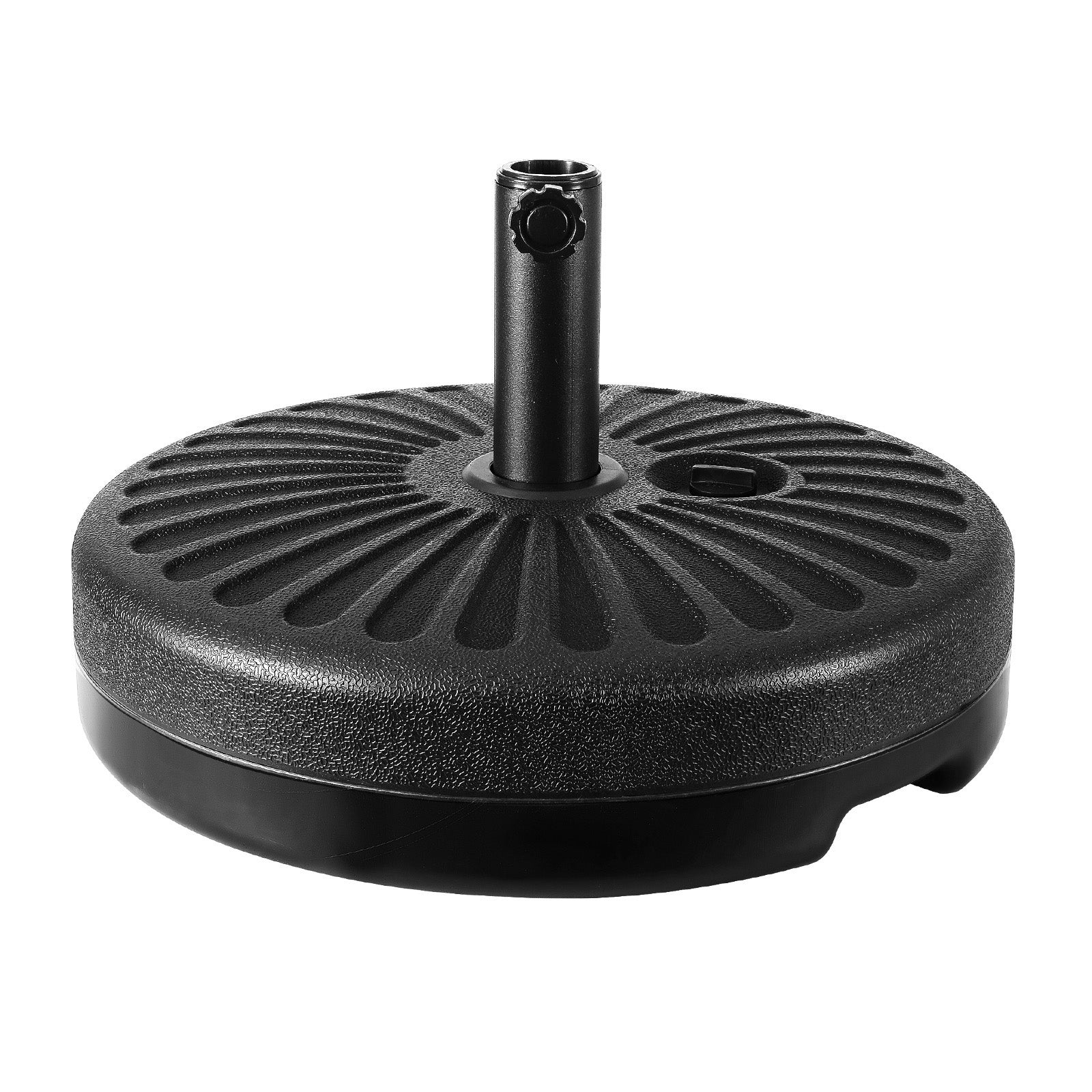 Instahut 2.7m Outdoor Umbrella w/Base Pole Umbrellas Garden Sun Stand Deck Black UMB-POLE-27-R-BK-BASE
