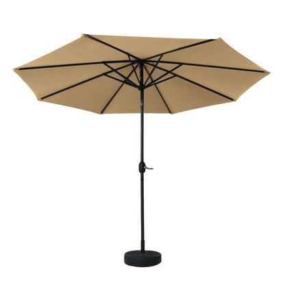 Instahut 3m Outdoor Umbrella w/Base Pole Tilt Beach Garden Patio Beige UMB-POLE-3-TIL-BASE-BG