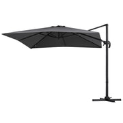 Instahut Outdoor Umbrella 3m Umbrellas Cantilever Stand Sun Roma 360 Degree Charcoal UMB-ROMA-5TIL-CO