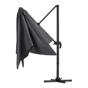Instahut Outdoor Umbrella 3m Umbrellas Cantilever Stand Sun Roma 360 Degree Charcoal UMB-ROMA-5TIL-CO