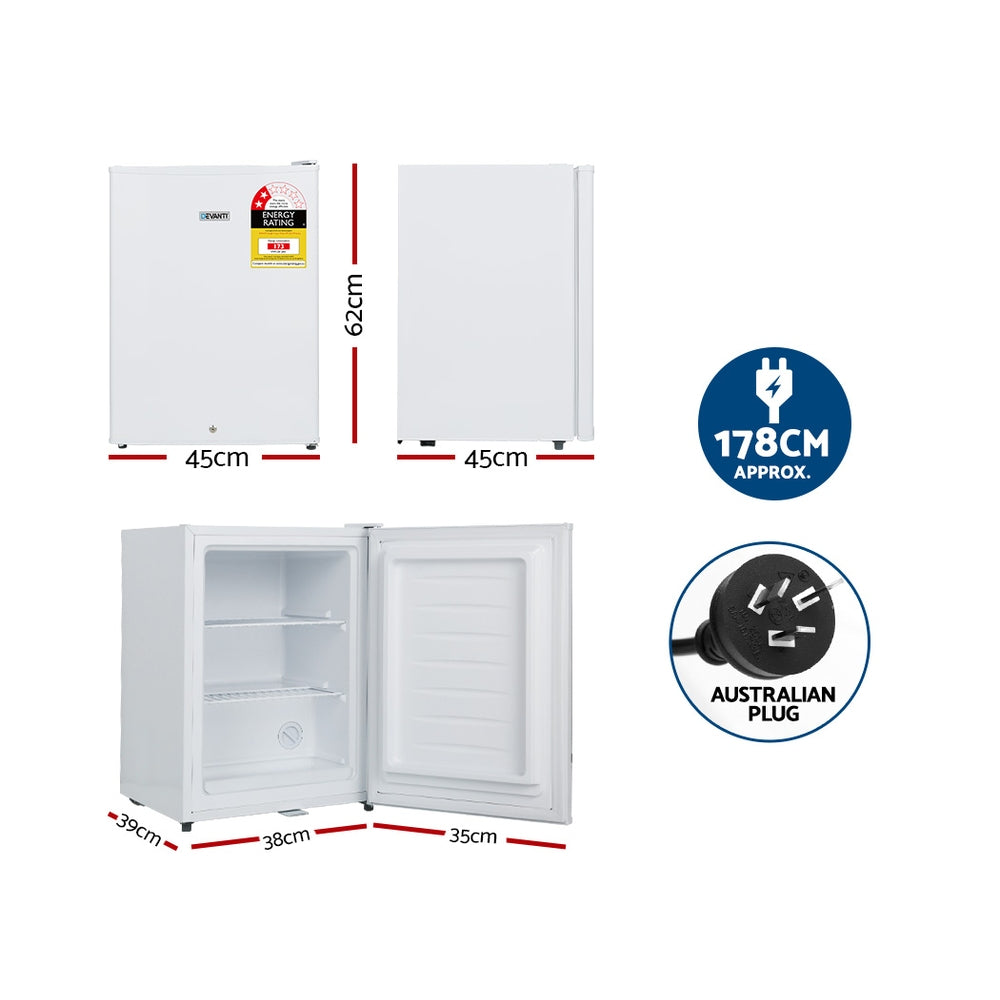 Devanti 42L Upright Freezer Fridge White UPF-60L-WH
