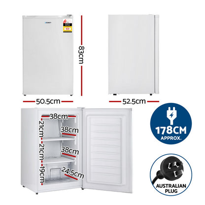 Devanti 81L Upright Freezer Fridge White UPF-90L-WH