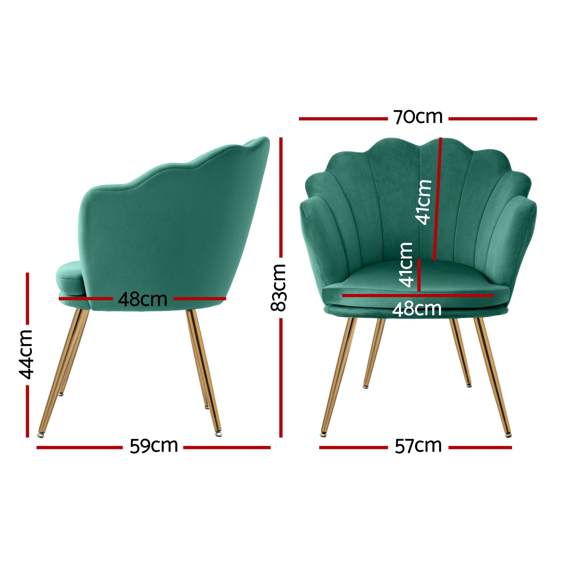 Artiss Armchair Velvet Green Callista UPHO-5002-VEL-GR