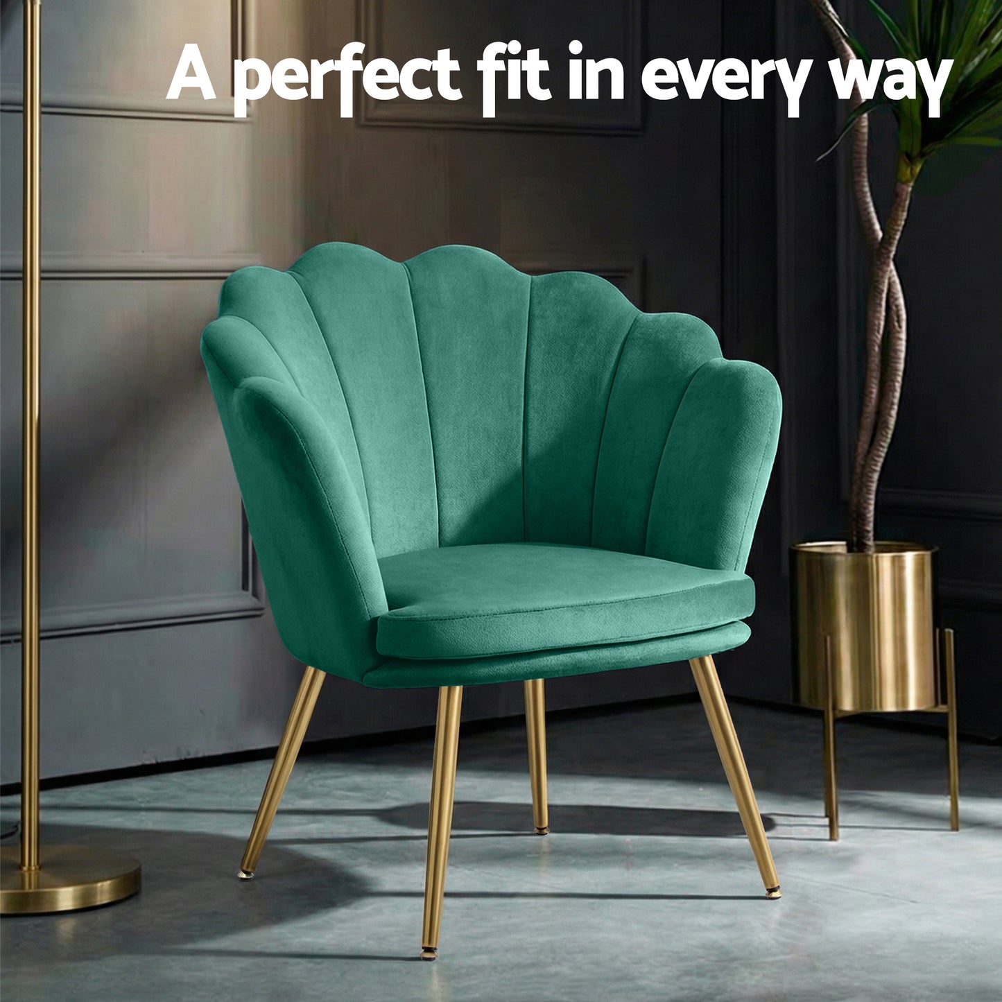 Artiss Armchair Velvet Green Callista UPHO-5002-VEL-GR