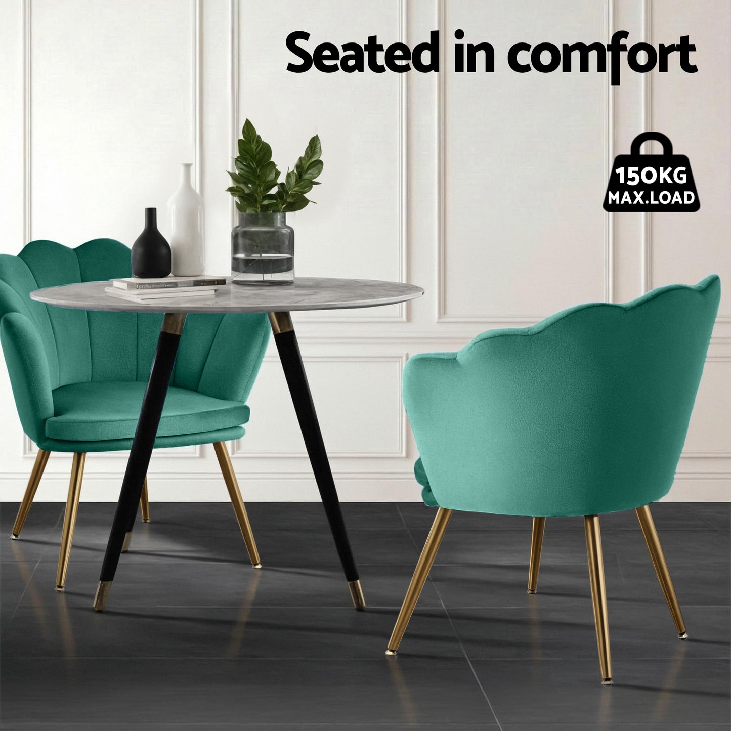 Artiss Armchair Velvet Green Callista UPHO-5002-VEL-GR
