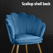 Artiss Armchair Velvet Blue Callista UPHO-5002-VEL-NA
