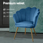 Artiss Armchair Velvet Blue Callista UPHO-5002-VEL-NA