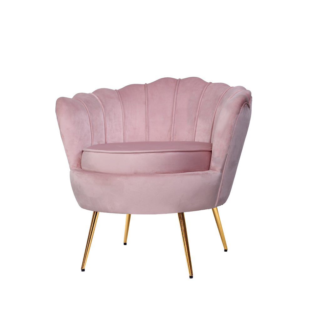 Artiss Armchair Velvet Pink Callista UPHO-5002-VEL-PK