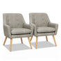 Artiss 2X Armchair Lounge Chair Accent Tub Chair Beige ANNE UPHO-B-ARM04-BGX2