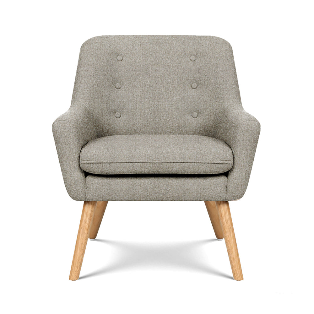 Artiss 2X Armchair Lounge Chair Accent Tub Chair Beige ANNE UPHO-B-ARM04-BGX2