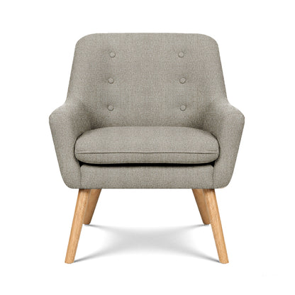 Artiss 2X Armchair Lounge Chair Accent Tub Chair Beige ANNE UPHO-B-ARM04-BGX2