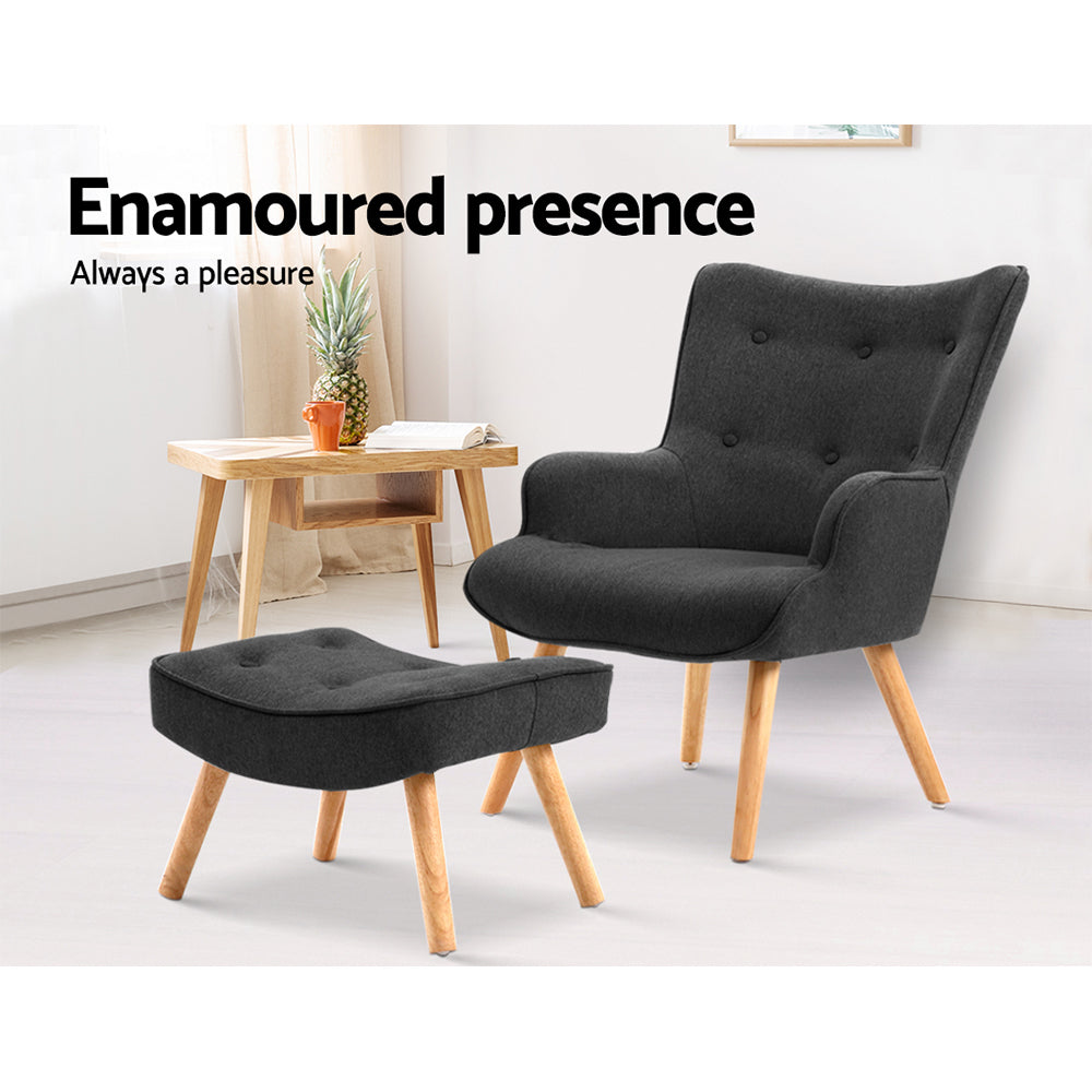 Artiss LANSAR Lounge Accent Chair UPHO-B-ARM05STO-CHAR
