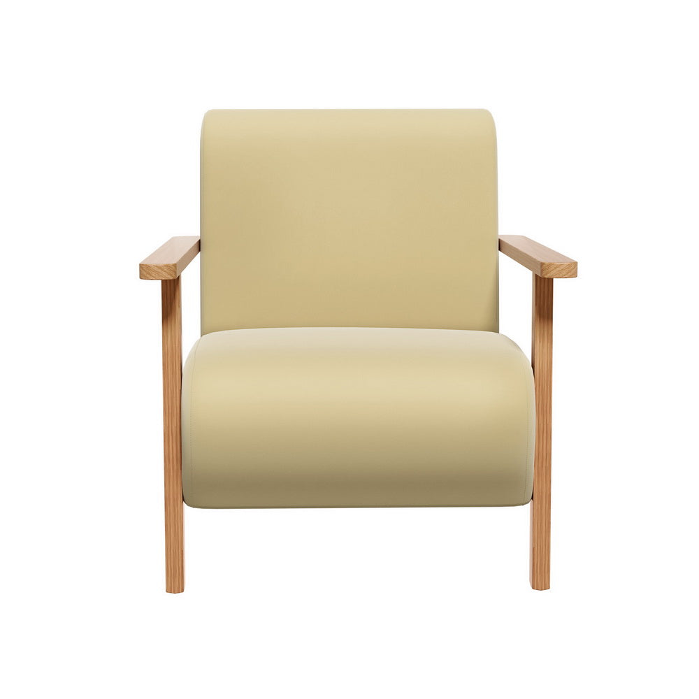 Artiss Armchair Velvet Yellow Olie UPHO-B-ARM07-VEL-YE