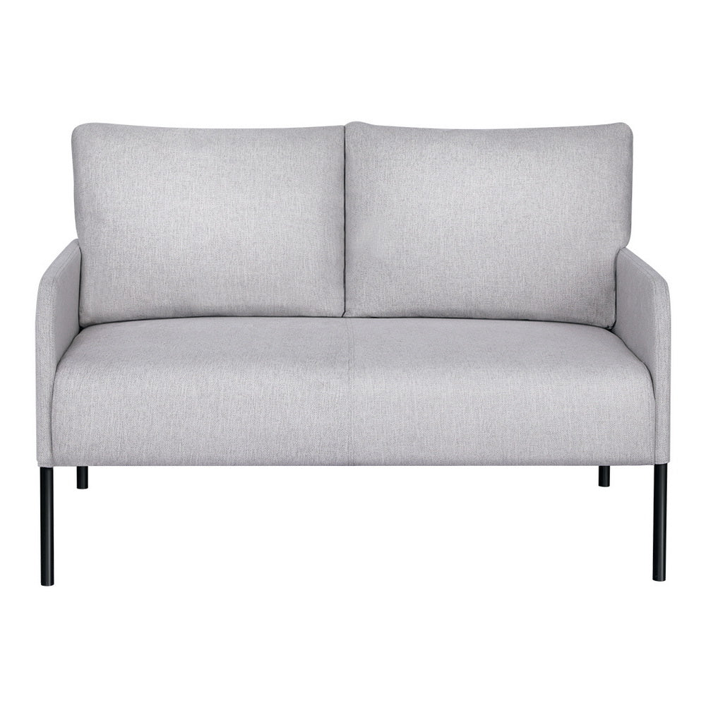 Artiss Armchair 2-Seater Sofa Pillow Linen Grey UPHO-B-ARM08-2S-FB-GY