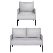 Artiss Armchair 4 Seater Sofa Set Pillow Gery Kane UPHO-B-ARM08-4S-FB-GY