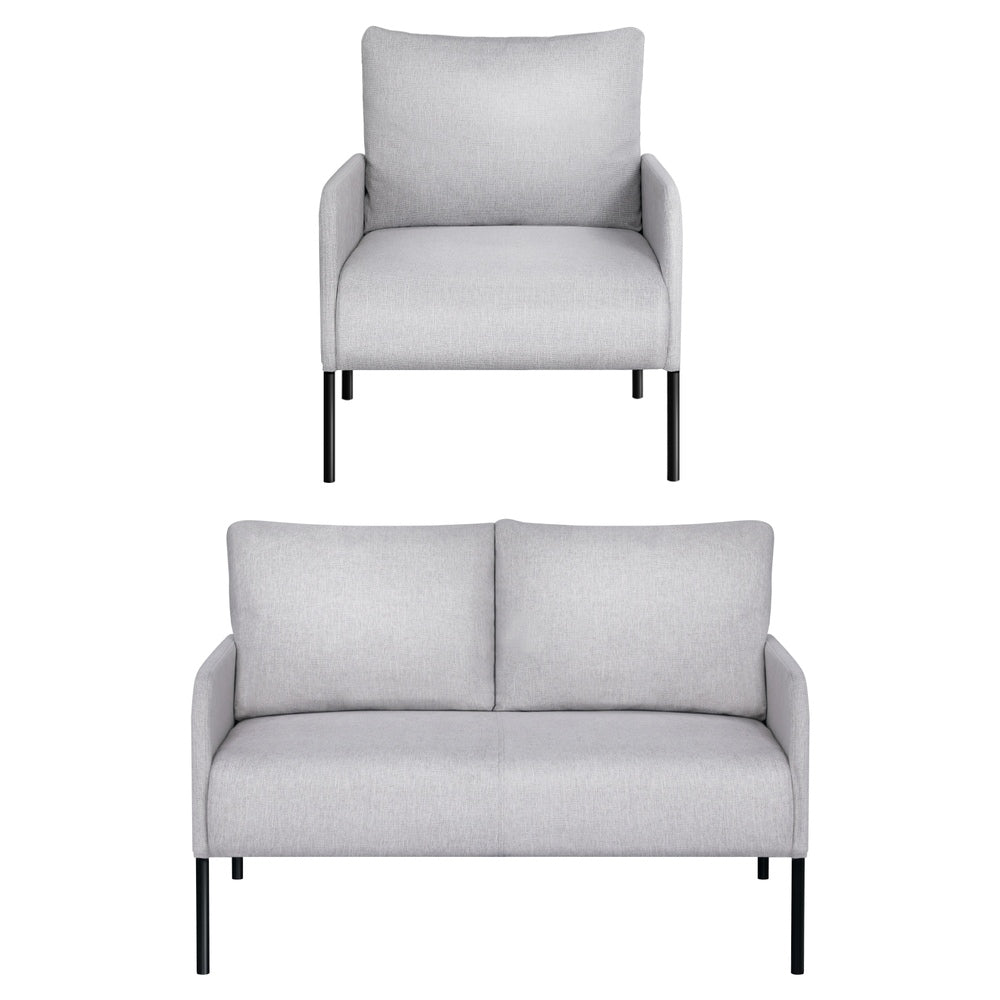 Artiss Armchair 4 Seater Sofa Set Pillow Gery Kane UPHO-B-ARM08-4S-FB-GY