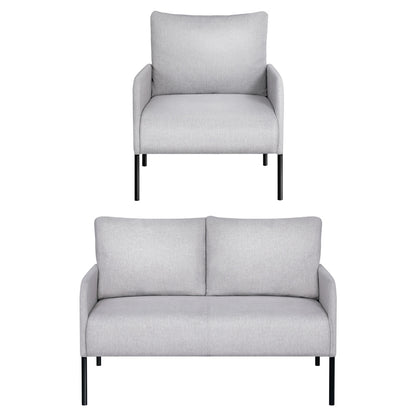 Artiss Armchair 4 Seater Sofa Set Pillow Gery Kane UPHO-B-ARM08-4S-FB-GY