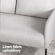 Artiss Armchair 4 Seater Sofa Set Pillow Gery Kane UPHO-B-ARM08-4S-FB-GY