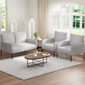 Artiss Armchair 4 Seater Sofa Set Pillow Gery Kane UPHO-B-ARM08-4S-FB-GY