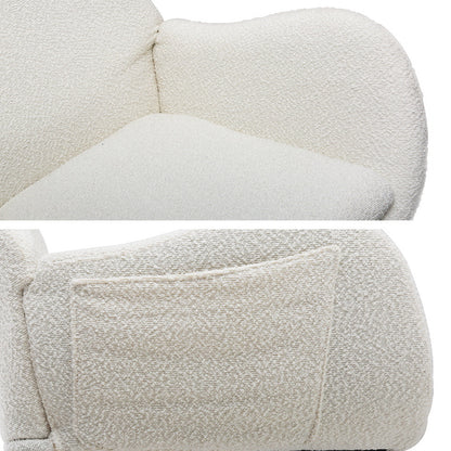 Artiss Rocking Chair Armchair Pillow Boucle White UPHO-B-ROCK01-TED-WH