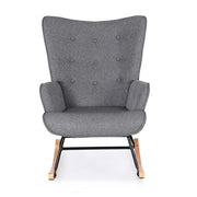 Artiss Rocking Armchair Nursing Chair Linen Fabric Grey UPHO-B-ROCK02-LIN-GY