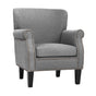 Artiss Armchair Accent Chair Retro Armchairs Lounge Accent Chair Single Sofa Linen Fabric Seat Grey UPHO-C-8083-GY