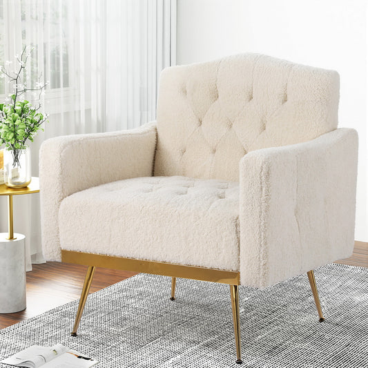 Artiss Armchair Boucle Beige Nicole UPHO-C-ARM-03-TED-BG