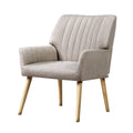 Artiss Armchair Fabric Beige Sebastini UPHO-C-ARM-5098-BG