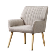 Artiss Armchair Fabric Beige Sebastini UPHO-C-ARM-5098-BG
