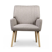 Artiss 2X Armchair Faux Fabric Beige UPHO-C-ARM-5098-BGX2