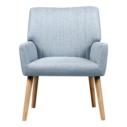 Artiss Armchair Fabric Blue Grey Sebastini UPHO-C-ARM-5098-GY