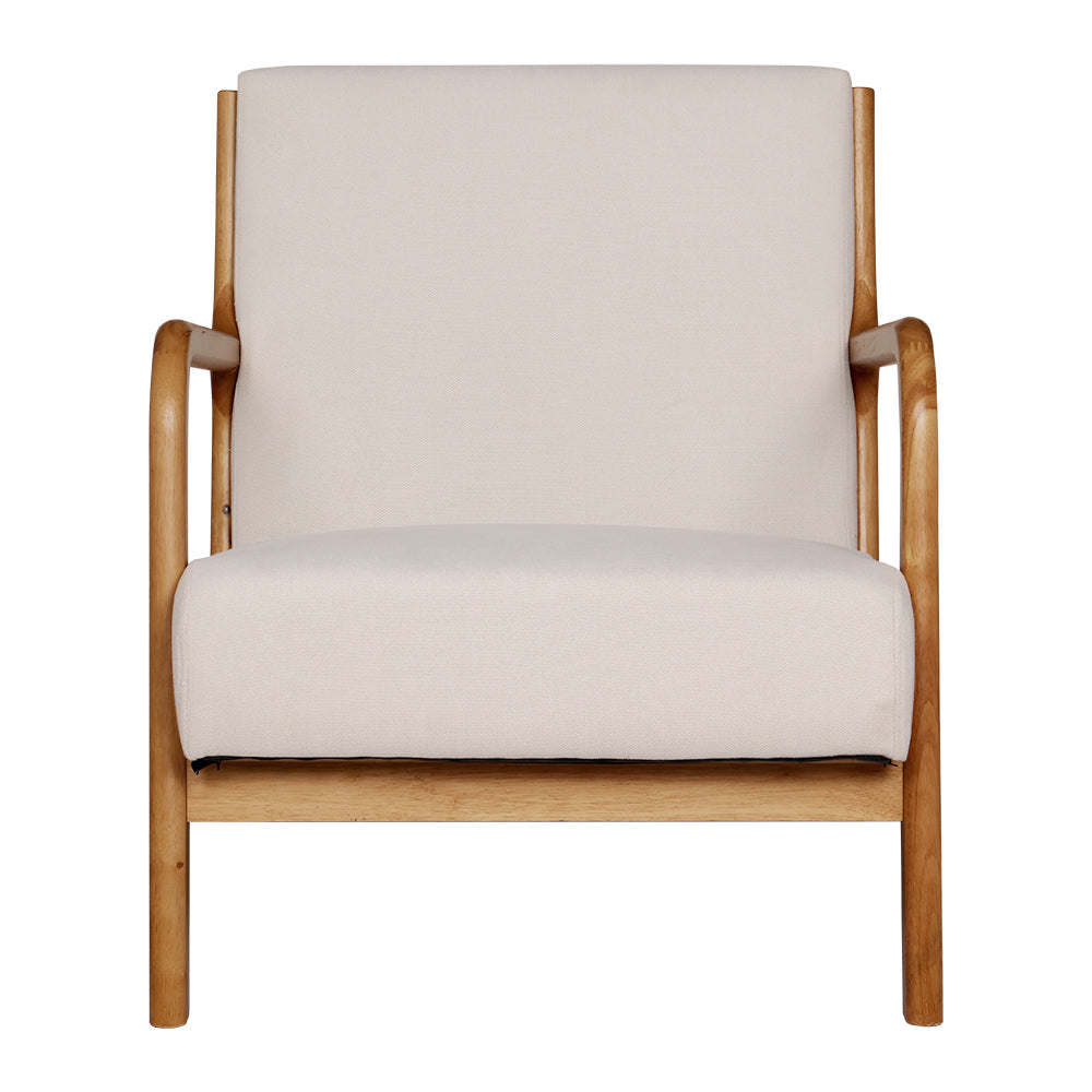 Artiss Armchair Fabric Beige Olive UPHO-C-ARM-5099-BG