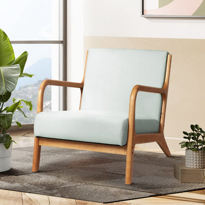 Artiss Armchair Fabric Grey Olive UPHO-C-ARM-5099-GY