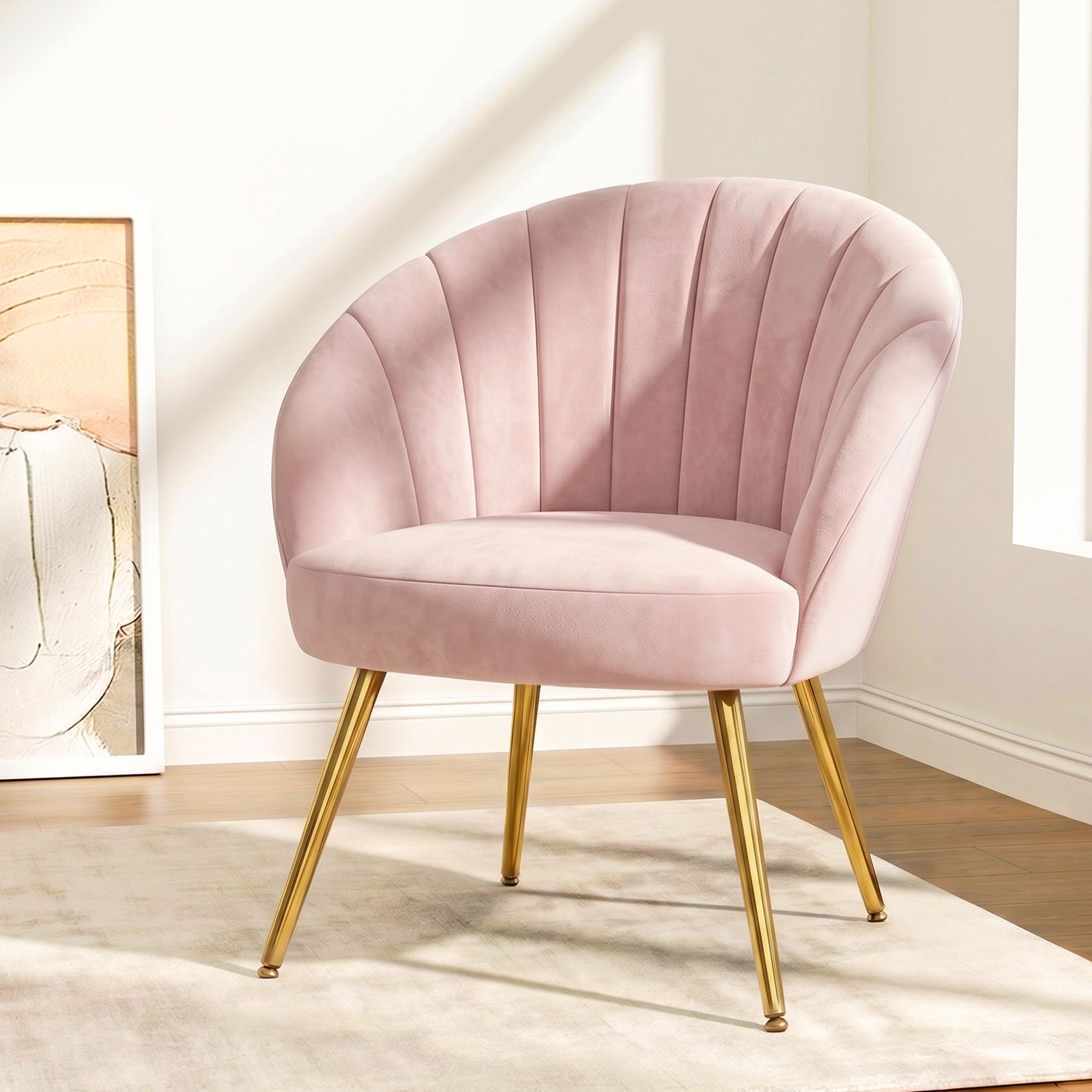 Artiss Armchair Velvet Pink Eloise