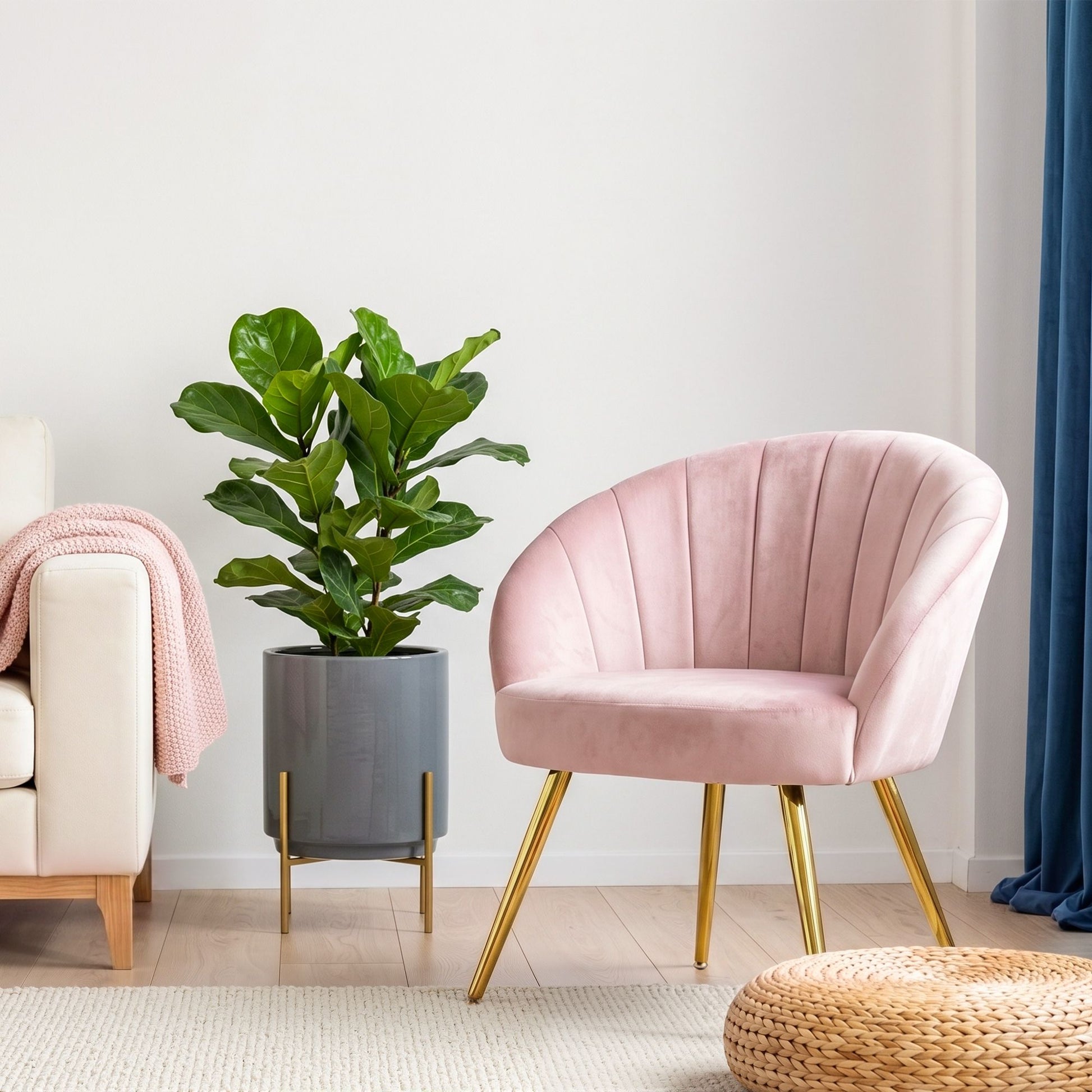 Artiss Armchair Velvet Pink Eloise UPHO-C-ARM-5107-PK