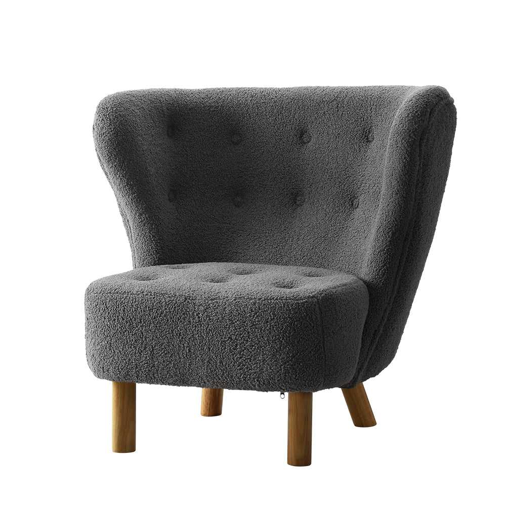 Artiss Armchair Lounge Accent Chair Armchairs Couch Chairs Sofa Bedroom Charcoal UPHO-C-ARM-6021-CH