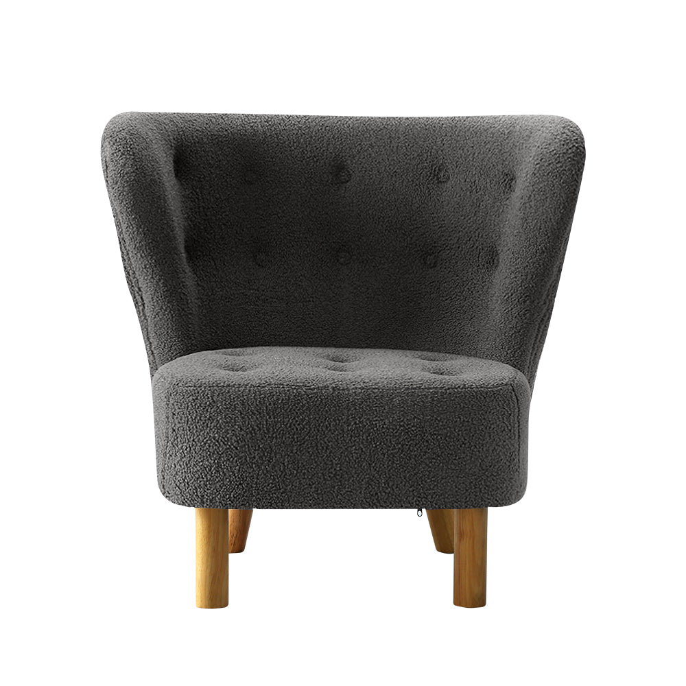 Artiss Armchair Lounge Accent Chair Armchairs Couch Chairs Sofa Bedroom Charcoal UPHO-C-ARM-6021-CH