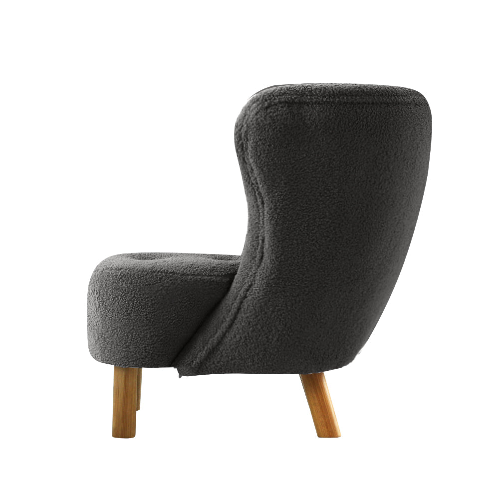 Artiss Armchair Lounge Accent Chair Armchairs Couch Chairs Sofa Bedroom Charcoal UPHO-C-ARM-6021-CH
