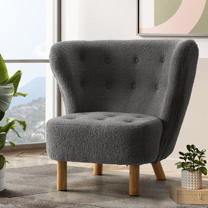 Artiss Armchair Lounge Accent Chair Armchairs Couch Chairs Sofa Bedroom Charcoal UPHO-C-ARM-6021-CH
