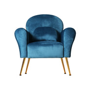 Artiss Armchair Lounge Chair Accent Chairs Armchairs Sofa Navy Velvet Cushion UPHO-C-ARM-8026-NA