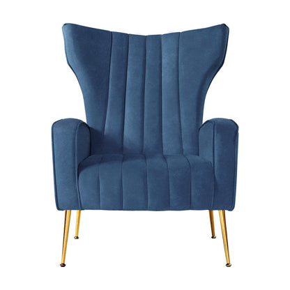 Artiss Armchair Navy Velvet Kate UPHO-C-ARM-8035-NA