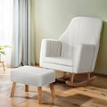 Artiss Rocking Chair Armchair Linen Fabric Beige Jonah UPHO-C-ARM-FS-01-BG-AB