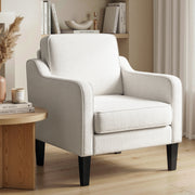 Artiss Armchair Lounge Accent Chair Linen Fabric Beige UPHO-C-ARM-LIN-BG