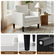Artiss Armchair Lounge Accent Chair Linen Fabric Beige UPHO-C-ARM-LIN-BG