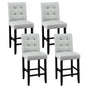 Artiss 4x Bar Stools Kitchen Dining Chairs Counter Fabric Stool Wooden Ada Grey UPHO-C-BAR-2501-GYX4