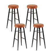 Artiss 4x Bar Stools Kitchen Dining Chairs Counter Round PU leather Lane Brown UPHO-C-BAR-2502-BRX4