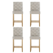 Artiss 4x Bar Stools Linen Upholstered Chairs UPHO-C-BAR-6066-BGAX4