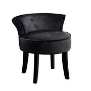 Artiss Vanity Stool Velvet Black Abella UPHO-C-DAVE-BK