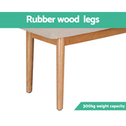 Artiss Dining Bench Upholstery Seat Wooden Chair 106cm UPHO-C-DIN-01-FA-BG